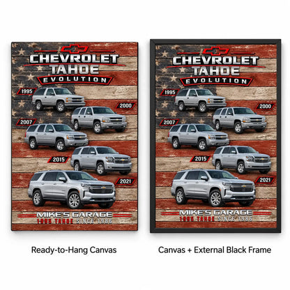 Personalized Tahoe Evolution SUV Canvas Wall Art