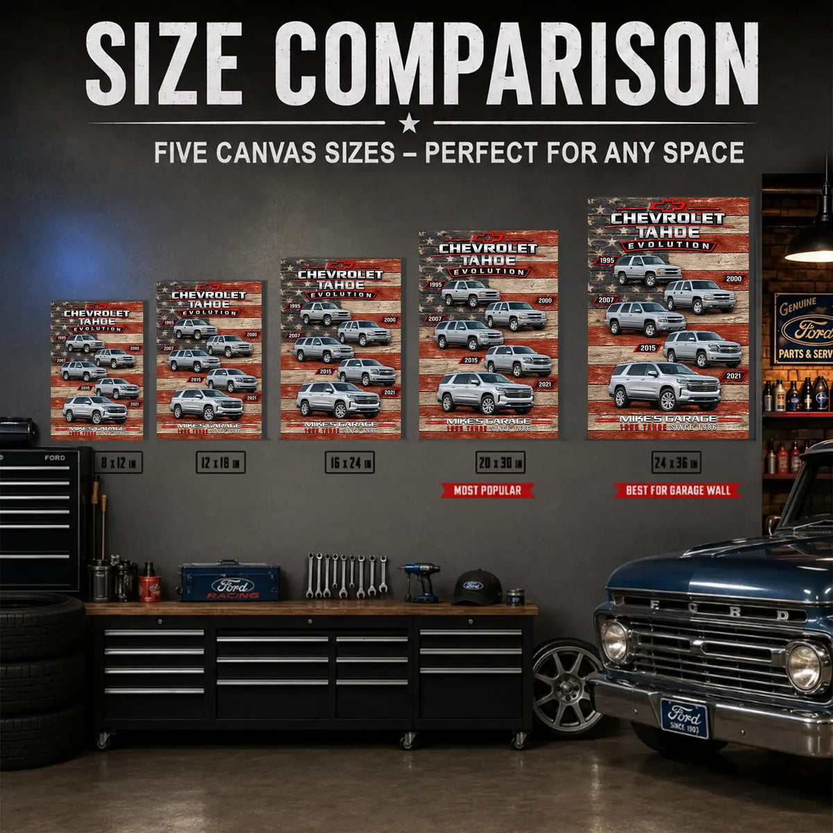 Personalized Tahoe Evolution SUV Canvas Wall Art