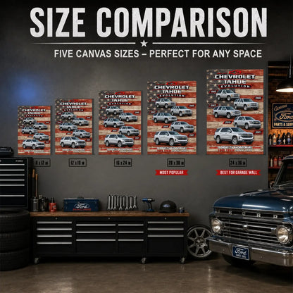 Personalized Tahoe Evolution SUV Canvas Wall Art