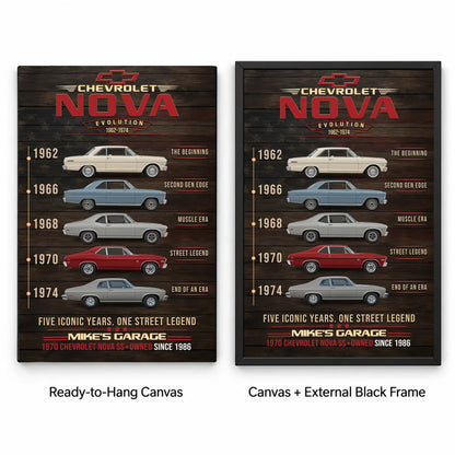 Personalized Nova Evolution Classic Car Canvas Wall Art