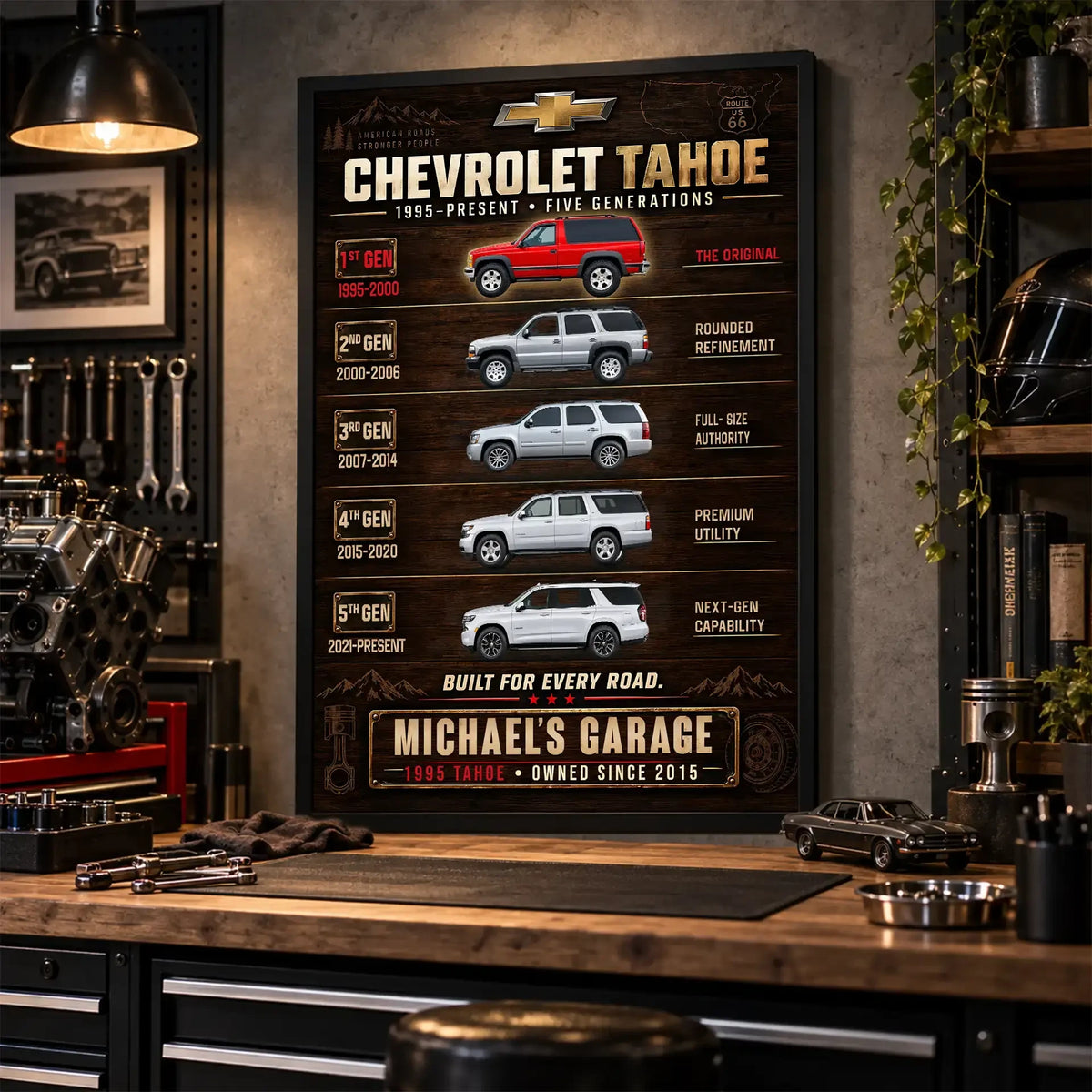 Personalized Tahoe Evolution SUV Canvas Wall Art