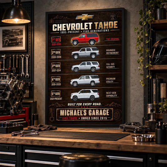 Personalized Tahoe Evolution SUV Canvas Wall Art