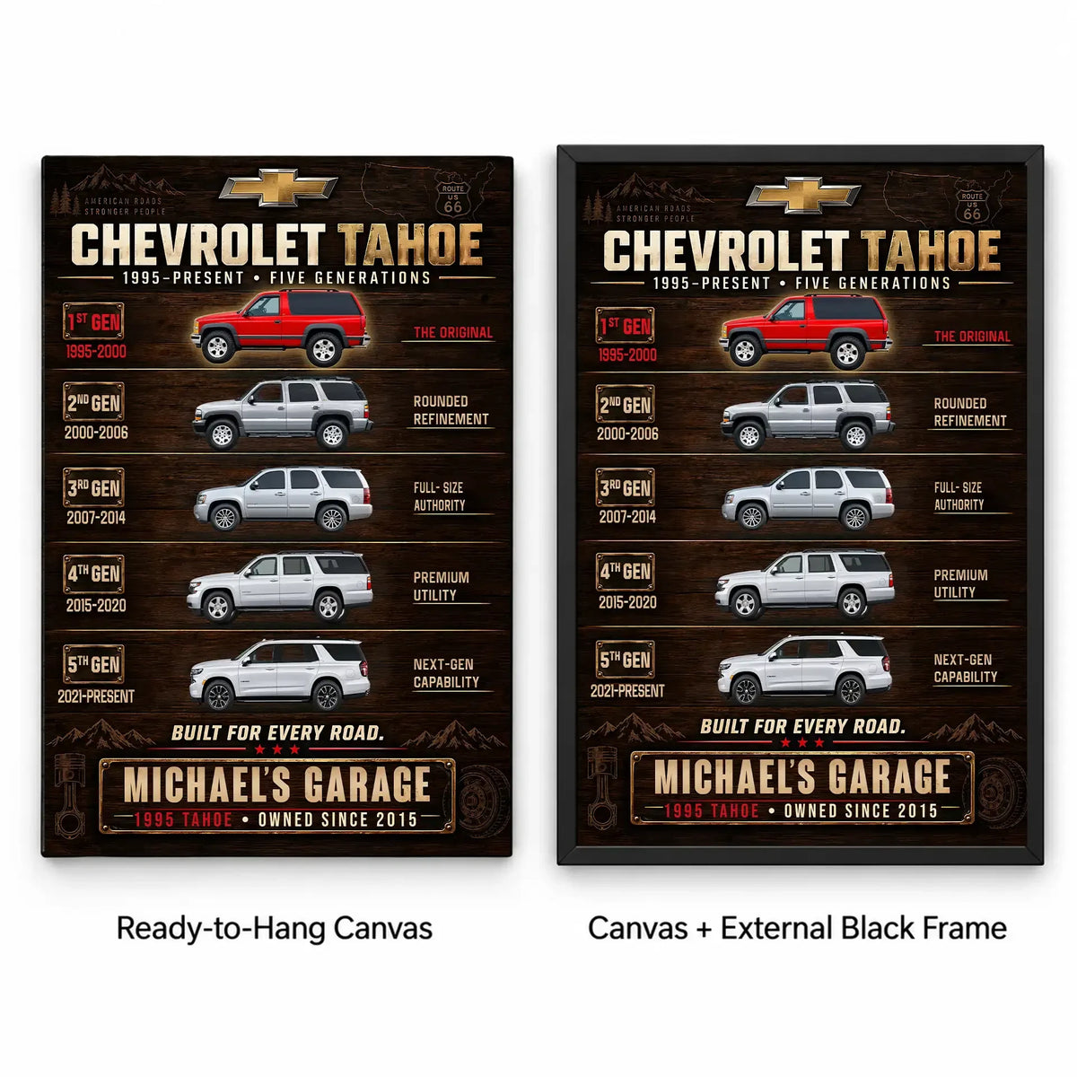 Personalized Tahoe Evolution SUV Canvas Wall Art