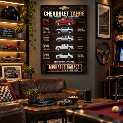 Personalized Tahoe Evolution SUV Canvas Wall Art