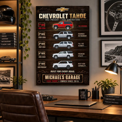 Personalized Tahoe Evolution SUV Canvas Wall Art