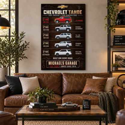 Personalized Tahoe Evolution SUV Canvas Wall Art