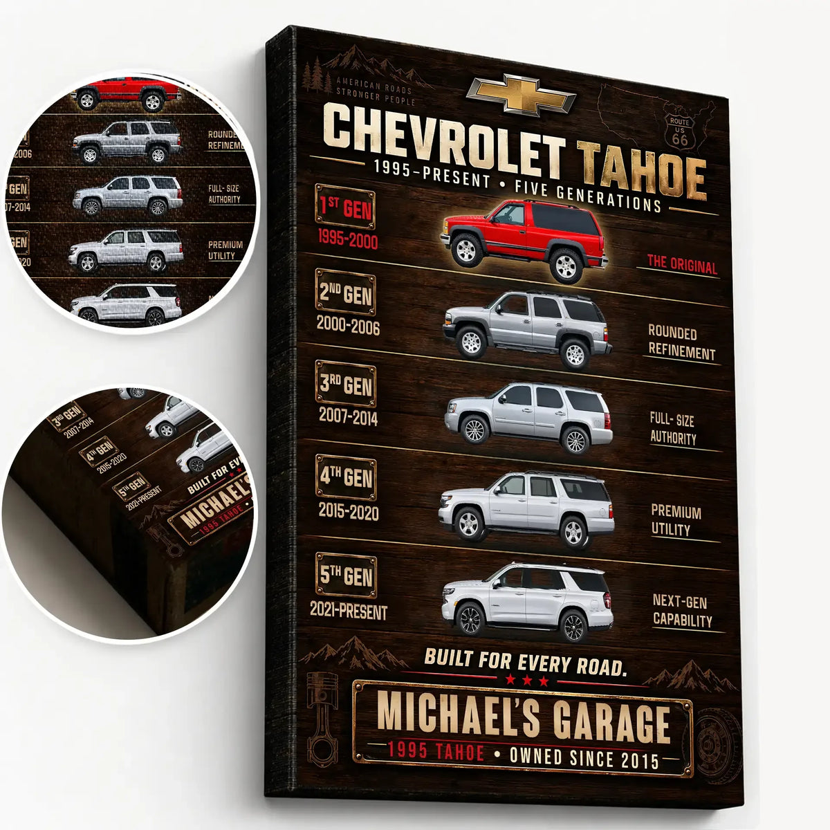 Personalized Tahoe Evolution SUV Canvas Wall Art