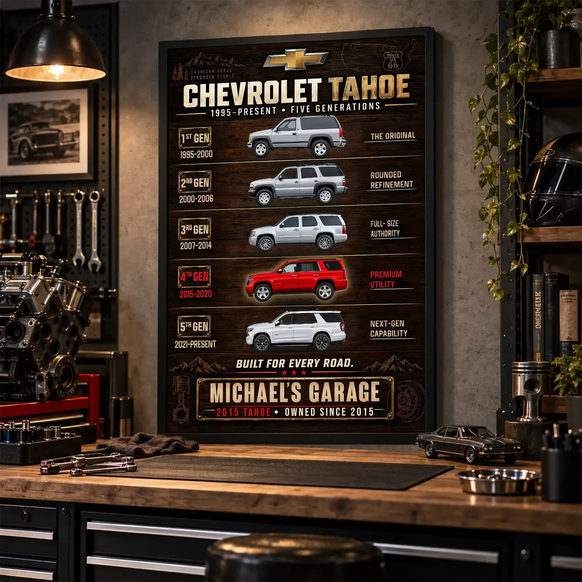 Personalized Tahoe Evolution SUV Canvas Wall Art