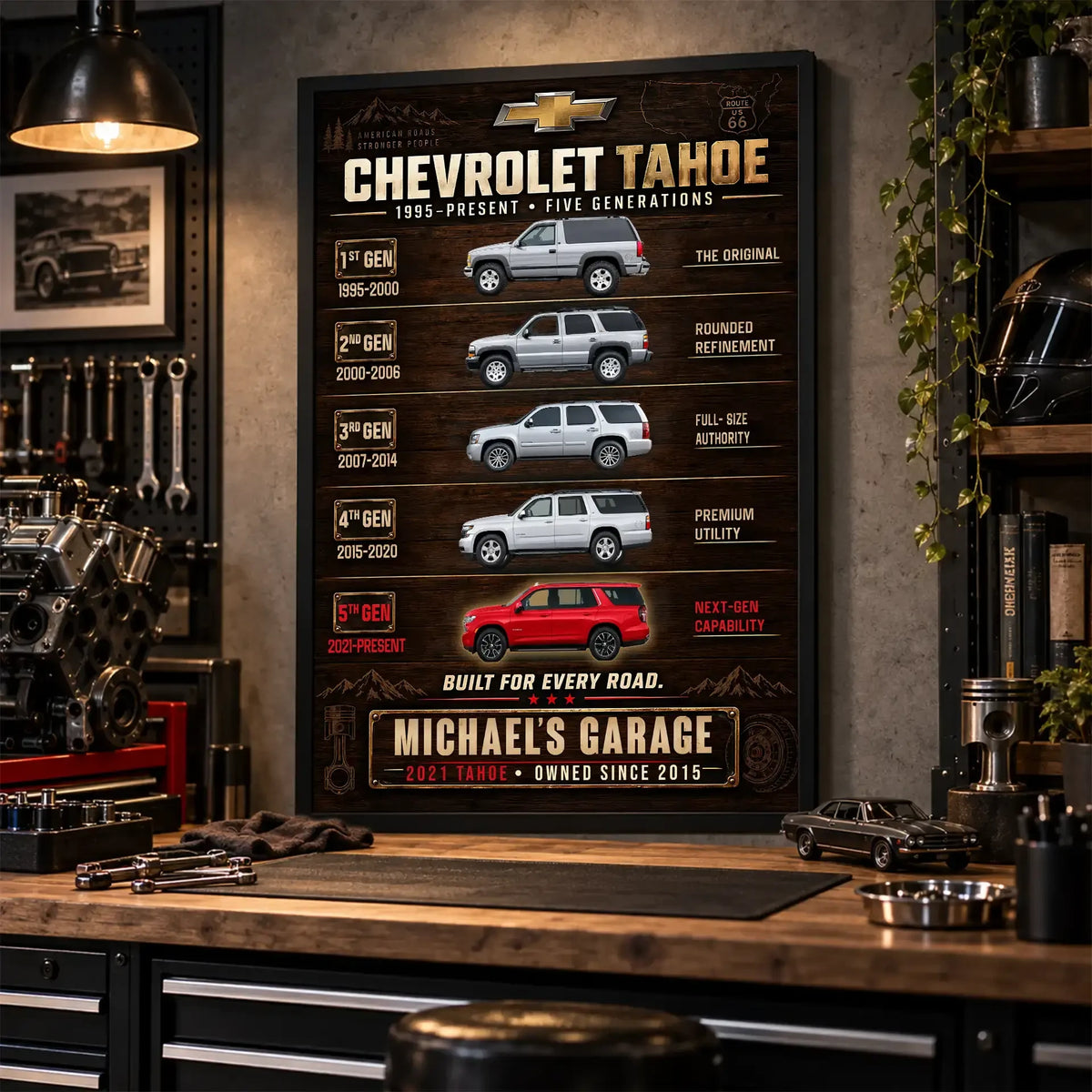 Personalized Tahoe Evolution SUV Canvas Wall Art