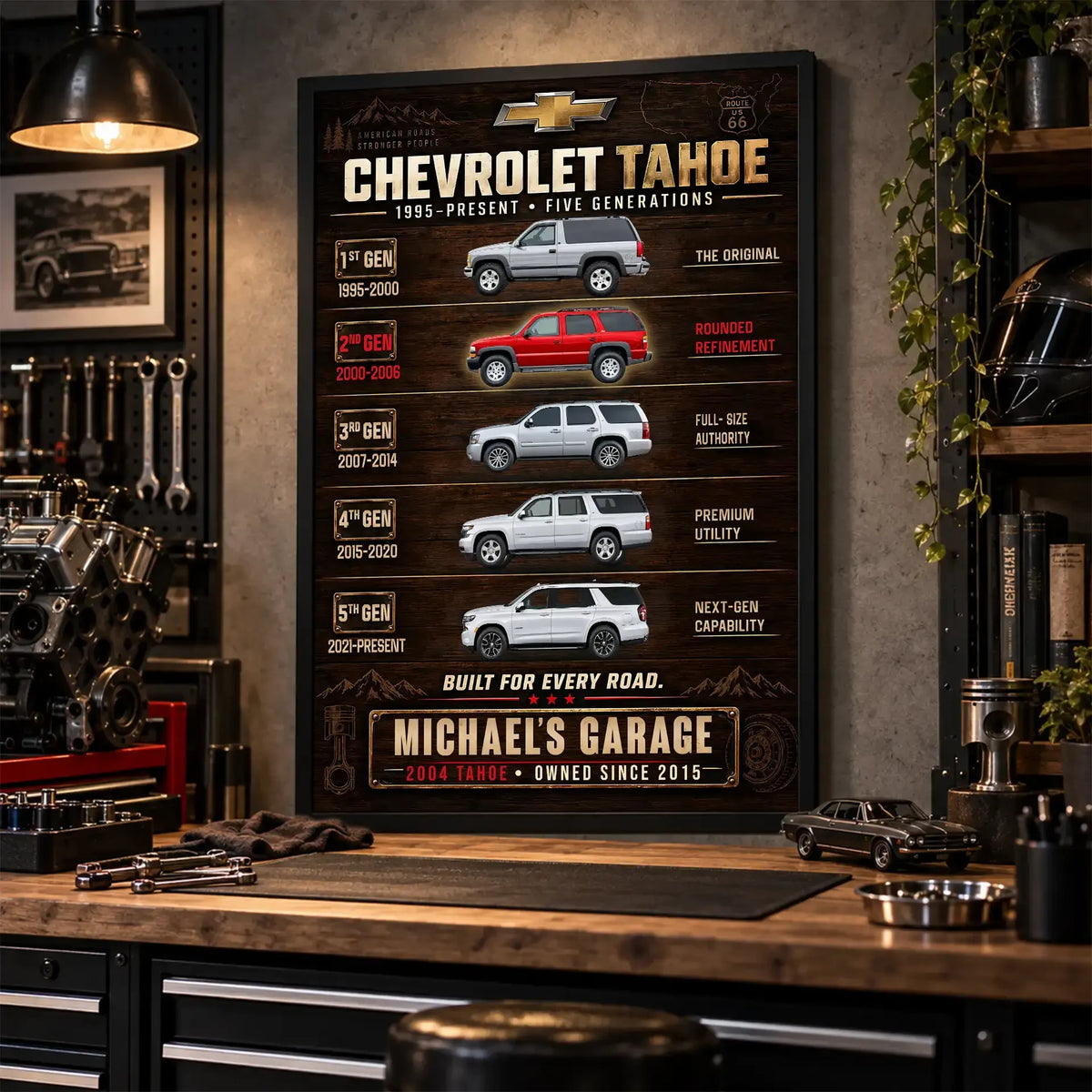 Personalized Tahoe Evolution SUV Canvas Wall Art