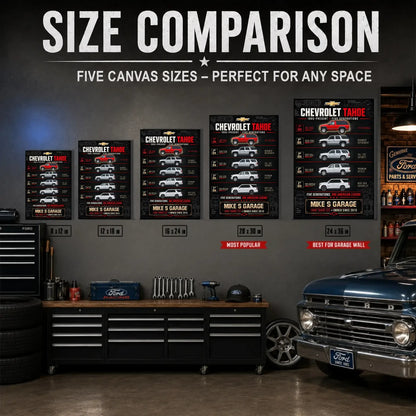 Personalized Tahoe Evolution SUV Canvas Wall Art