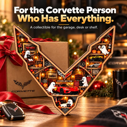 Personalized Corvette Sports Car Wooden Block Decor