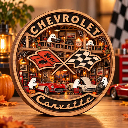 Personalized Corvette Sports Car Wooden Block Decor