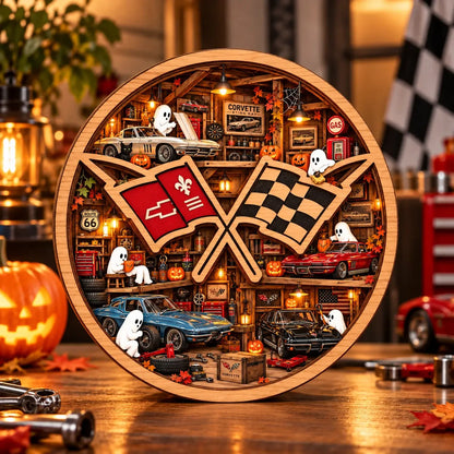 Personalized Corvette Sports Car Wooden Block Decor
