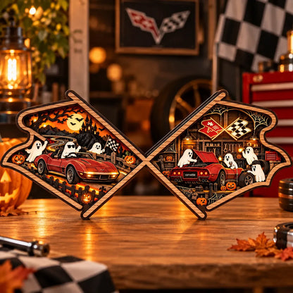 Personalized Corvette Sports Car Wooden Block Decor