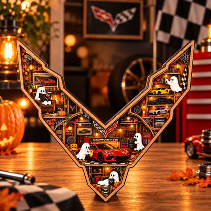 Personalized Corvette Sports Car Wooden Block Decor
