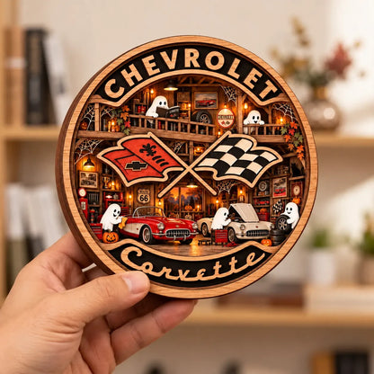 Personalized Corvette Sports Car Wooden Block Decor