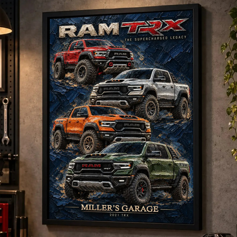 Personalized TRX Classic Car Canvas Wall Art