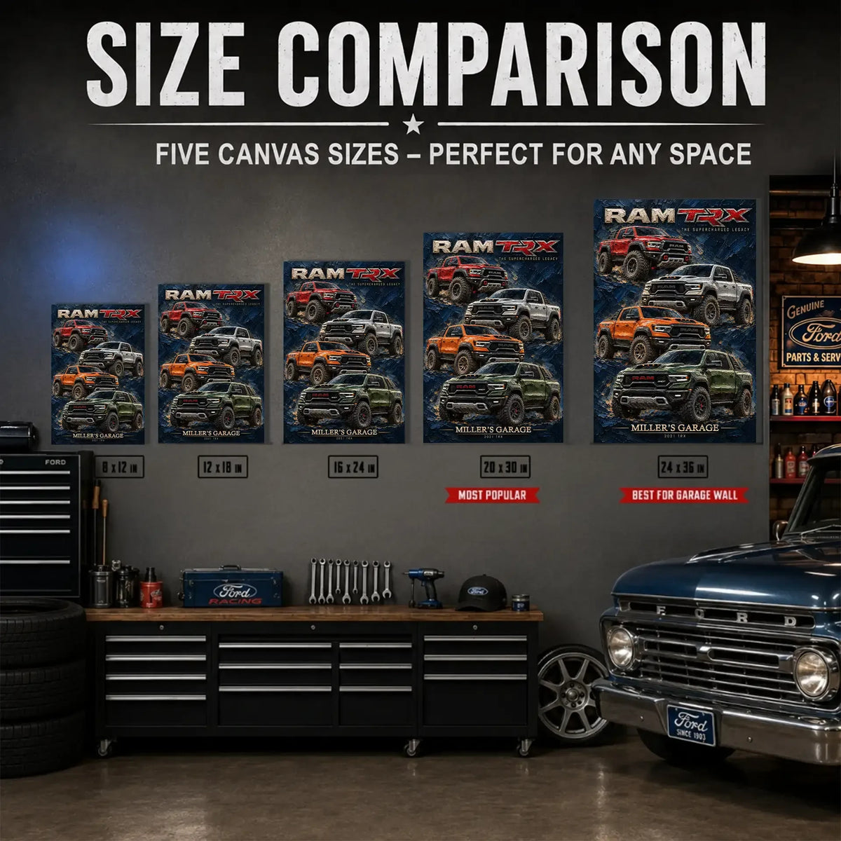 Personalized TRX Classic Car Canvas Wall Art