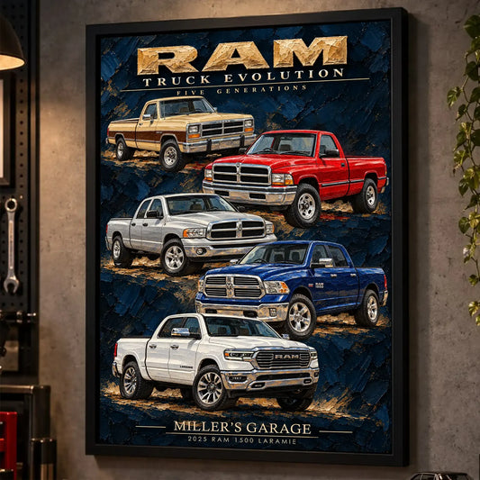 Personalized Truck Evolution Canvas Wall Art