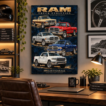 Personalized Truck Evolution Canvas Wall Art