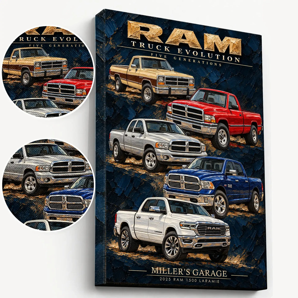 Personalized Truck Evolution Canvas Wall Art