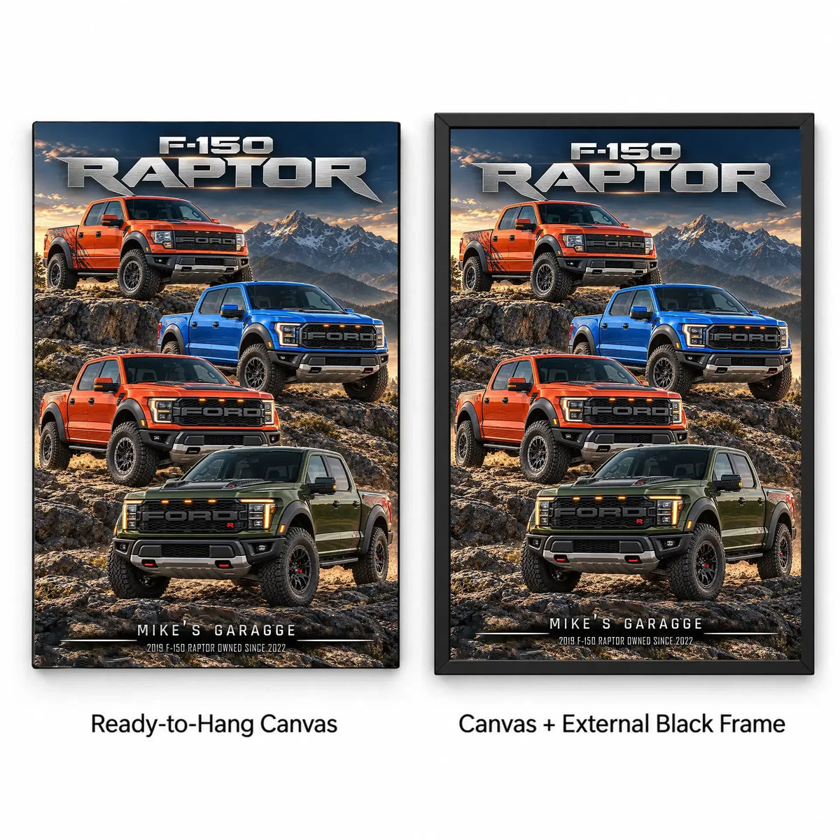 Personalized F-150 Pickup Truck Canvas Wall Art