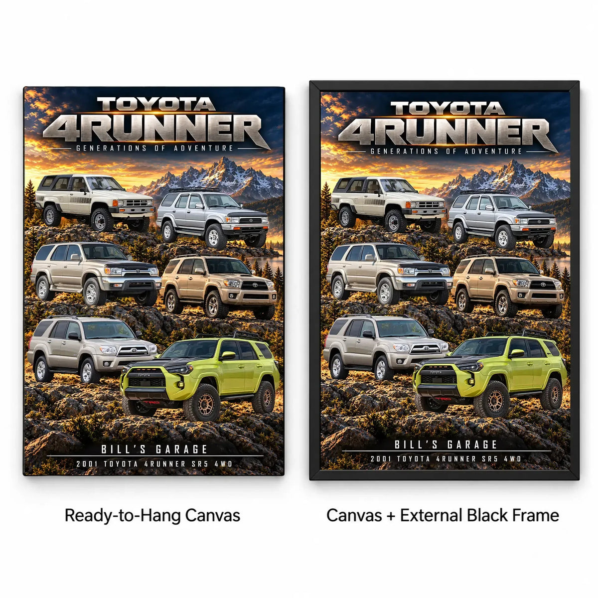 Personalized 4Runner Evolution SUV Canvas Wall Art