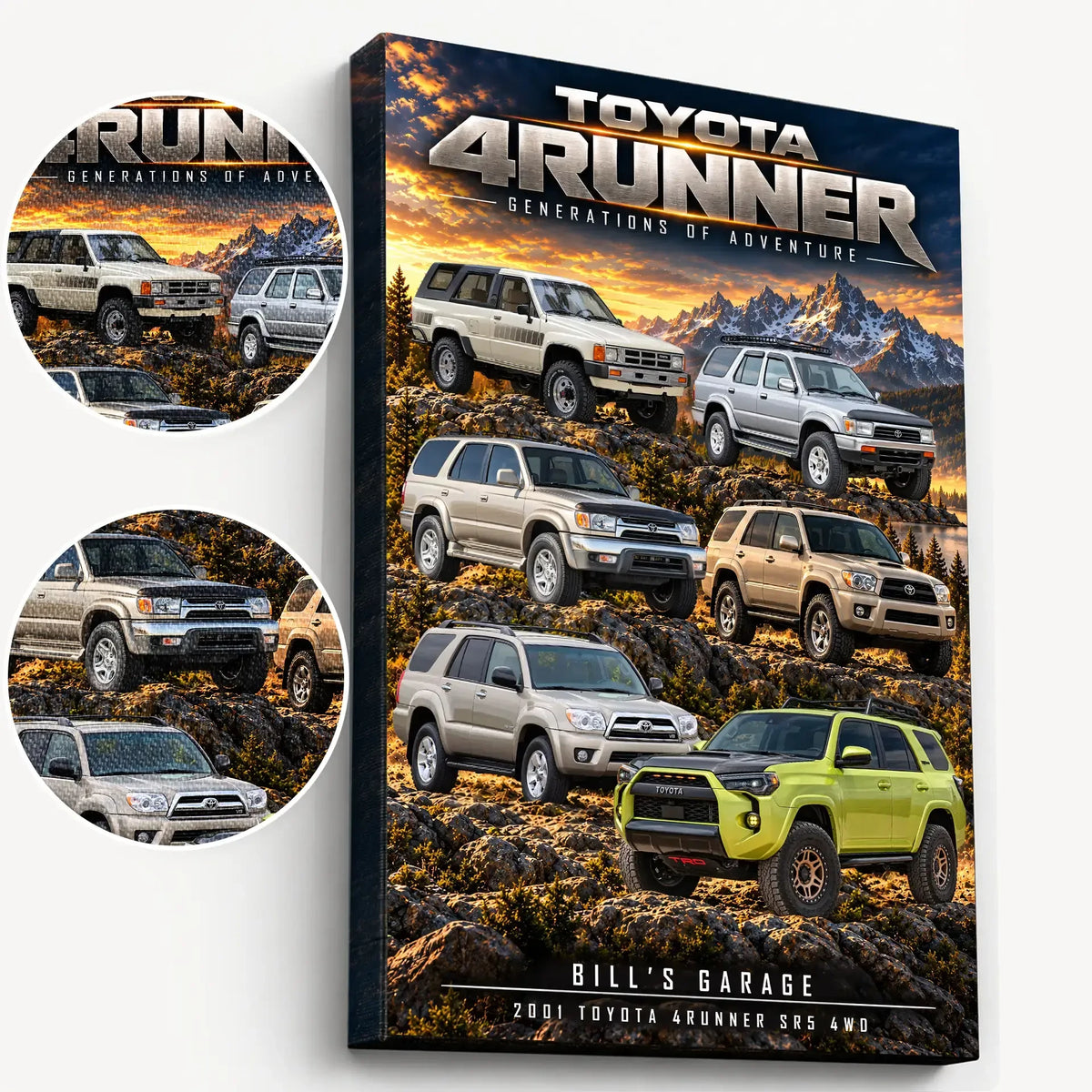 Personalized 4Runner Evolution SUV Canvas Wall Art
