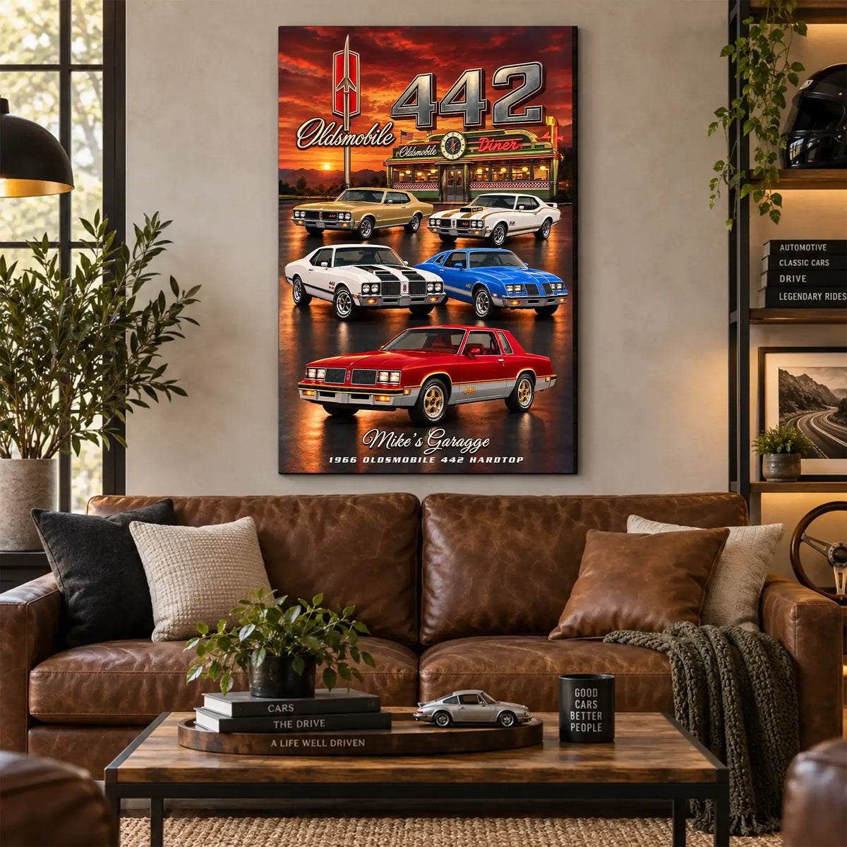 Personalized 442 Classic Car Canvas Wall Art