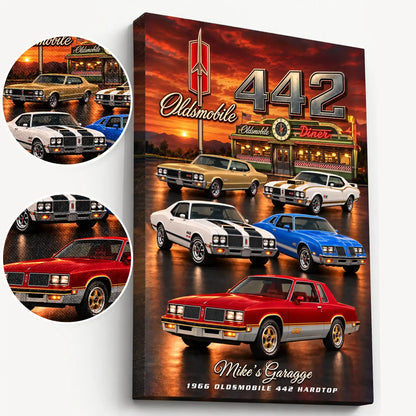 Personalized 442 Classic Car Canvas Wall Art