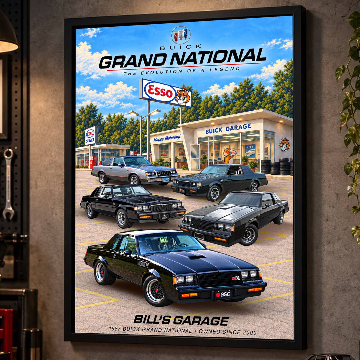Personalized Grand National Classic Car Canvas Wall Art