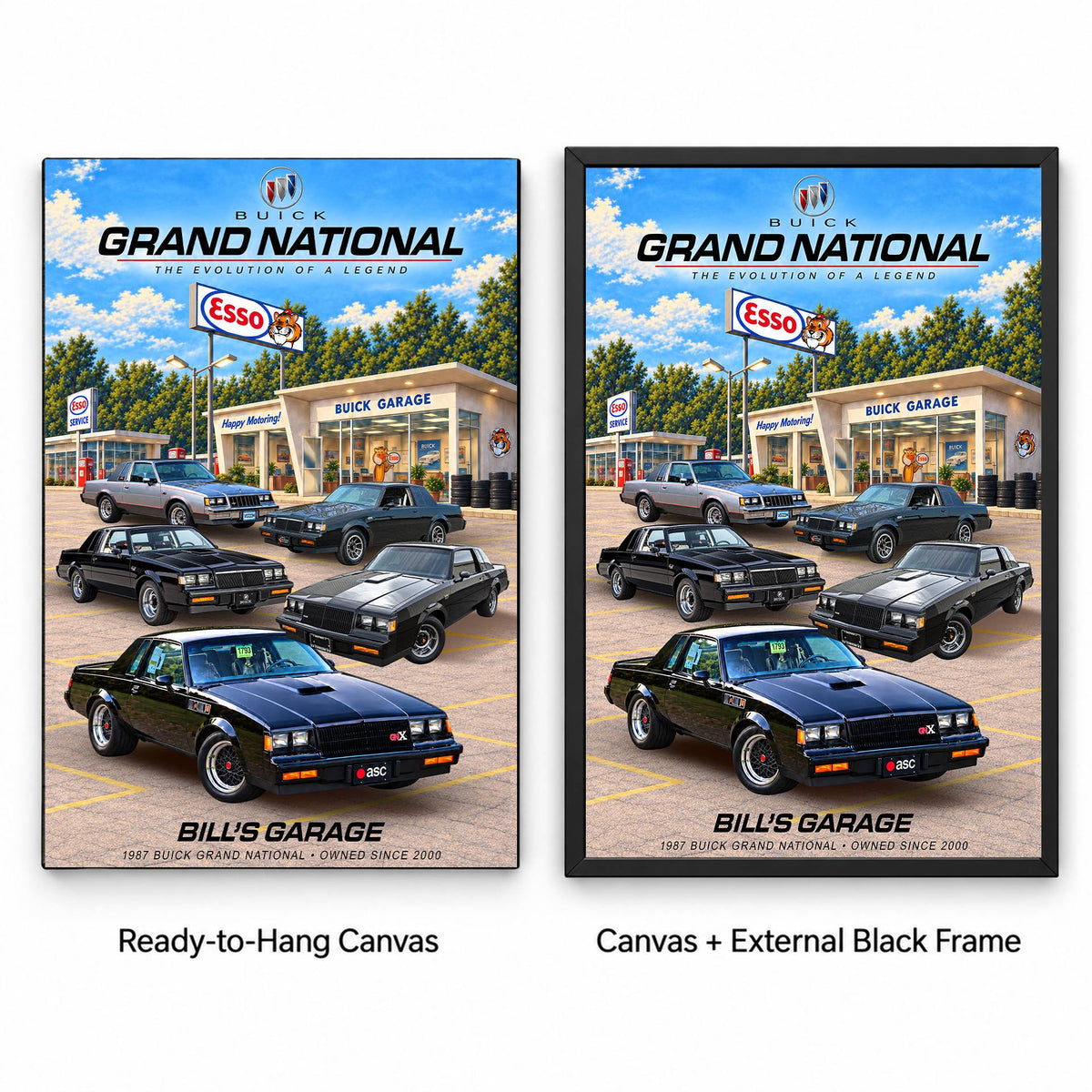 Personalized Grand National Classic Car Canvas Wall Art