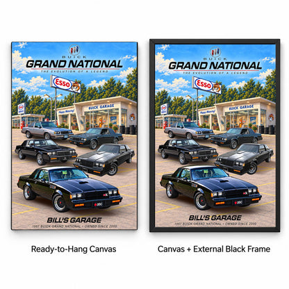 Personalized Grand National Classic Car Canvas Wall Art
