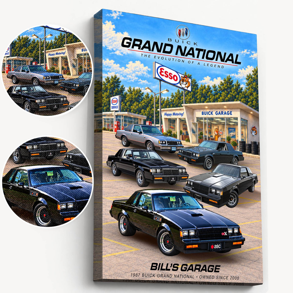 Personalized Grand National Classic Car Canvas Wall Art