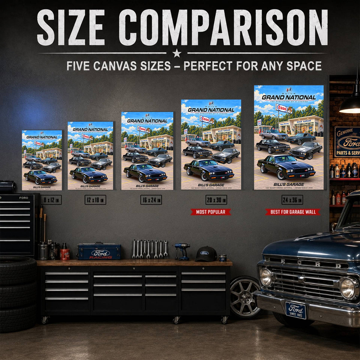 Personalized Grand National Classic Car Canvas Wall Art