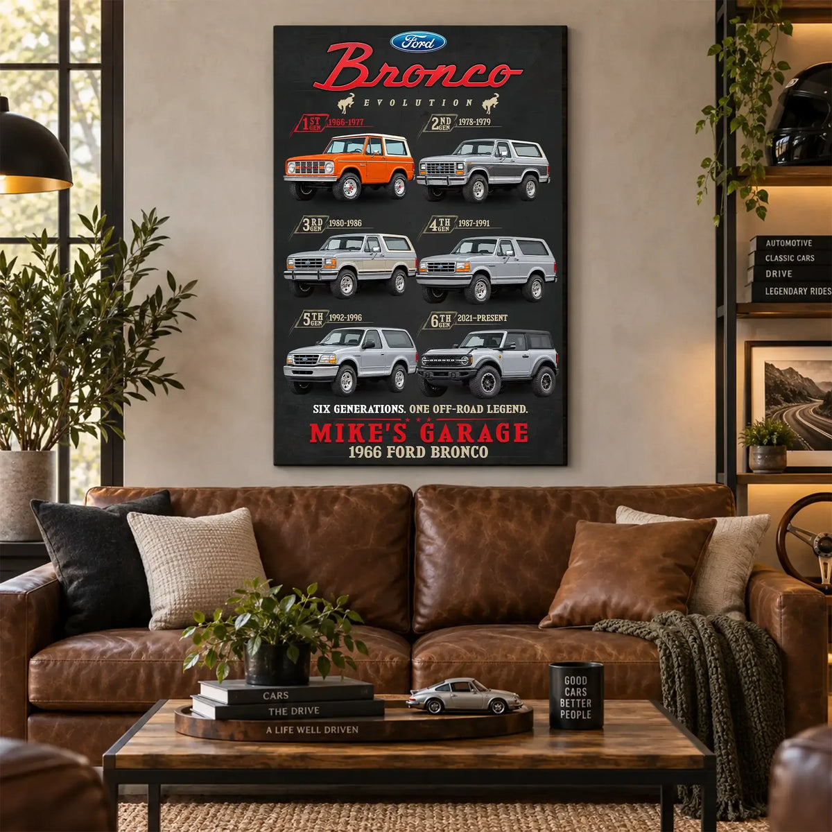 Personalized Bronco Evolution SUV Canvas Wall Art
